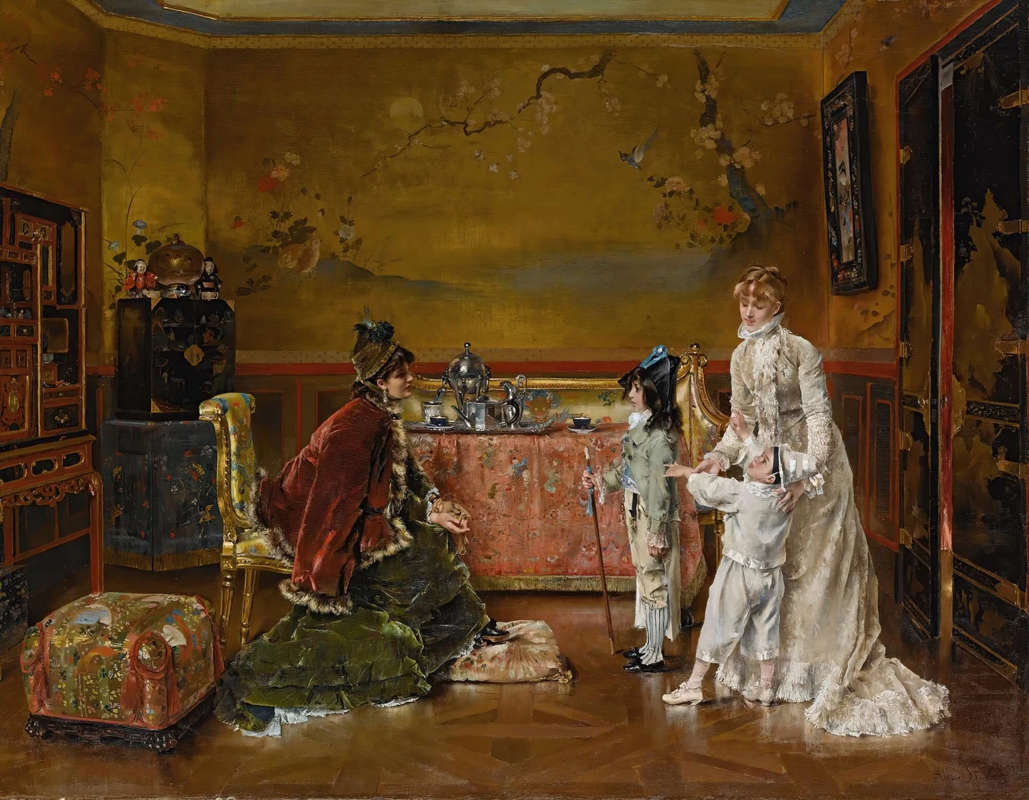 Alfred Émile Stevens - 144, Pronti per il ballo in maschera (1879)